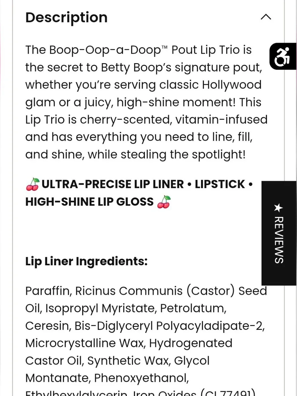 Glamlite X Betty Boop Lip Kit